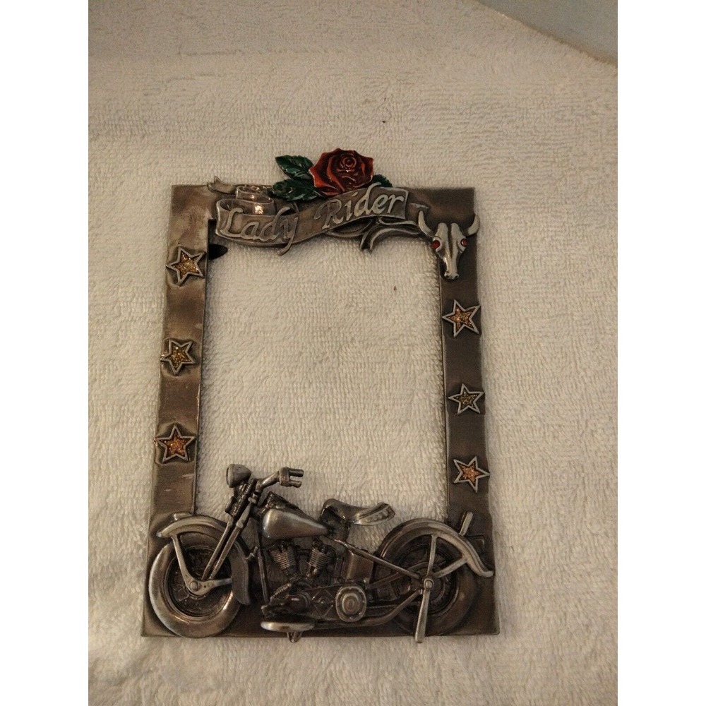 Lady Rider Metal Picture Frame Fits 6" X 4" Photos